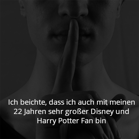 Ich beichte, dass ich auch mit meinen 22 Jahren sehr großer Disney und Harry Potter Fan bin