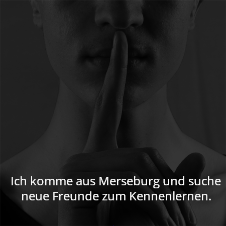 Ich komme aus Merseburg und suche neue Freunde zum Kennenlernen.